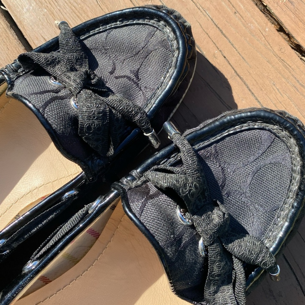 Coach Black Flats